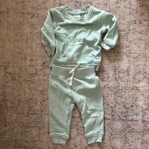 Gap Baby Seafoam Green Sweatshirt and Jogger Set
